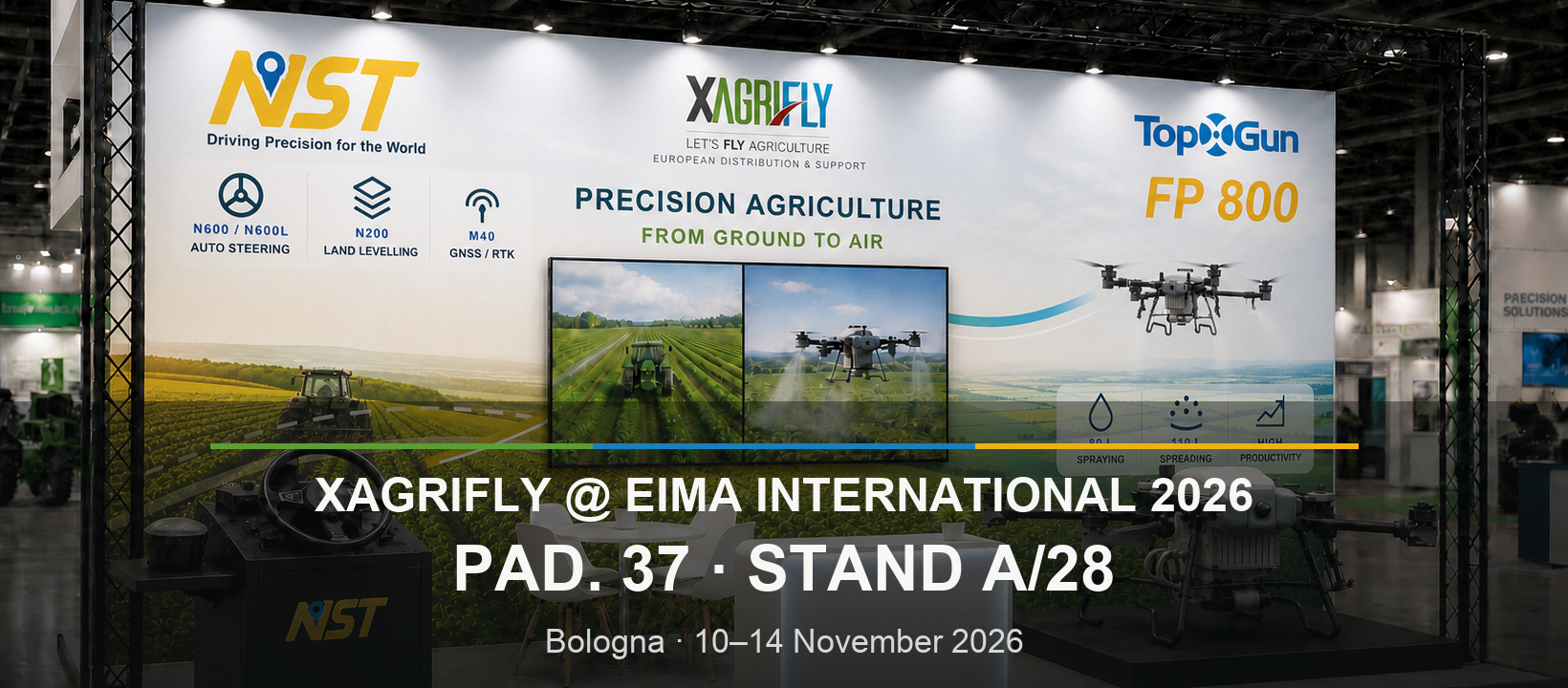 Rendering dello stand Xagrifly con tecnologie NST e TopXGun FP800